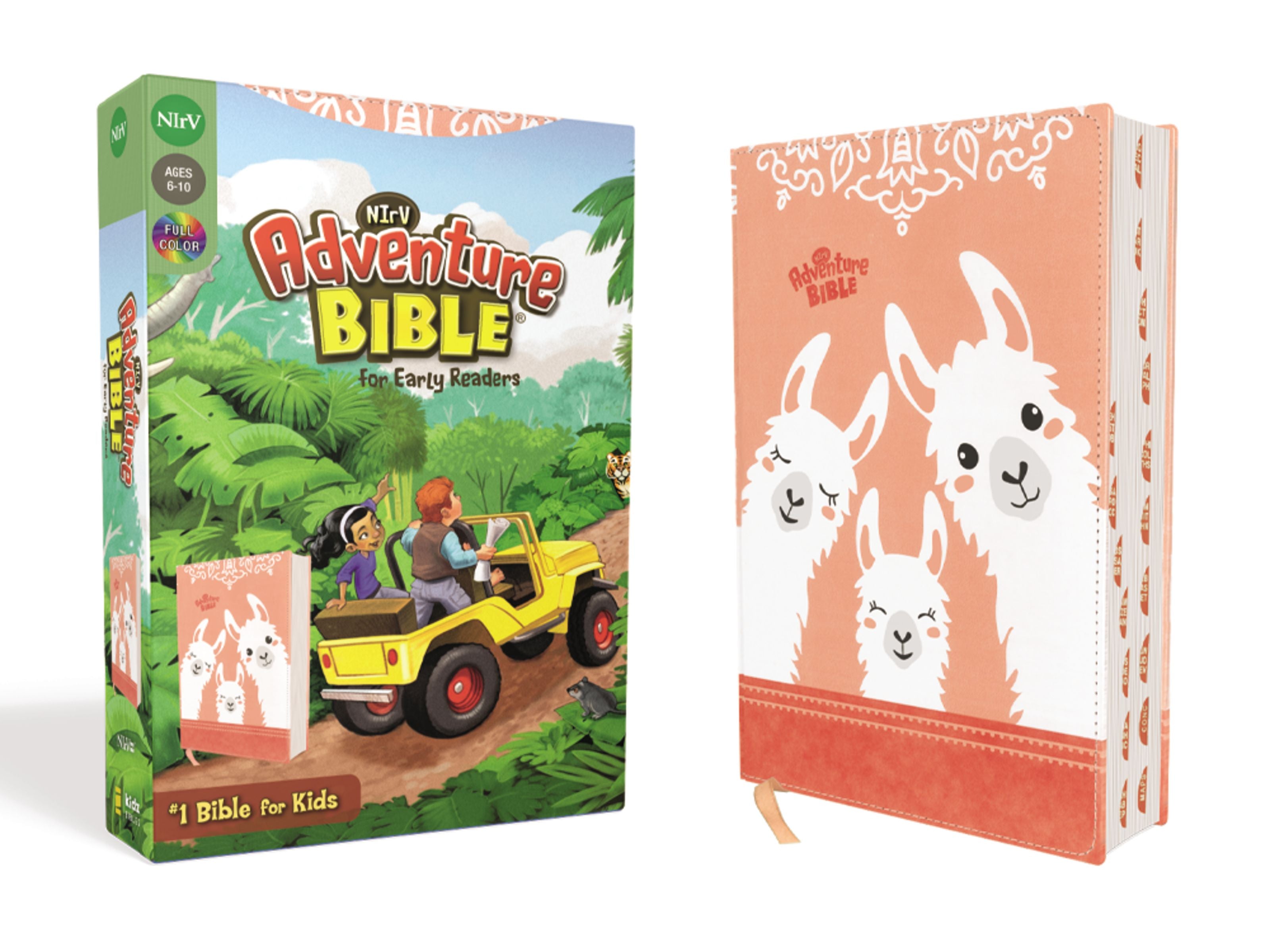 NIRV Adventure Bible For Early Readers Coral Full Color Thumb Indexed Tabs
