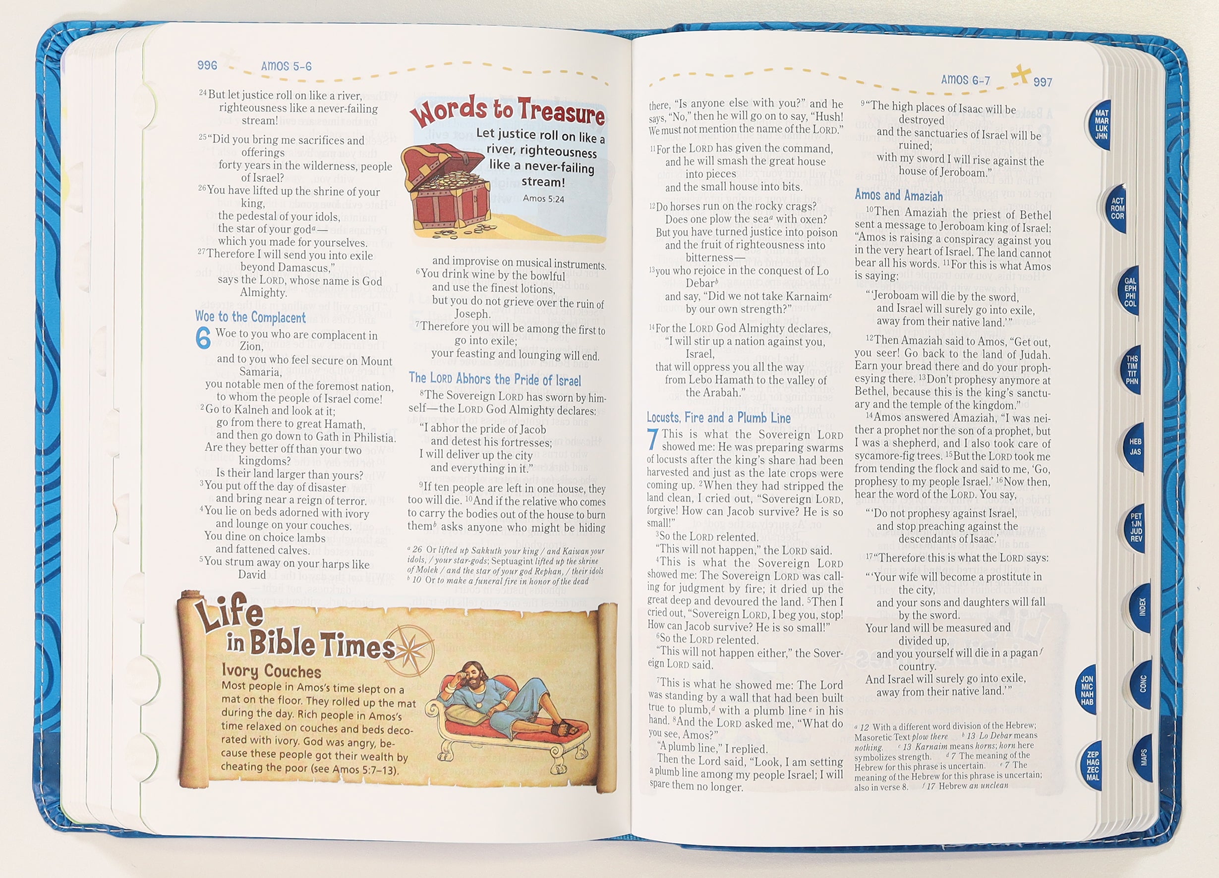 NIV Adventure Bible Blue Full Color Thumb Indexed Tabs