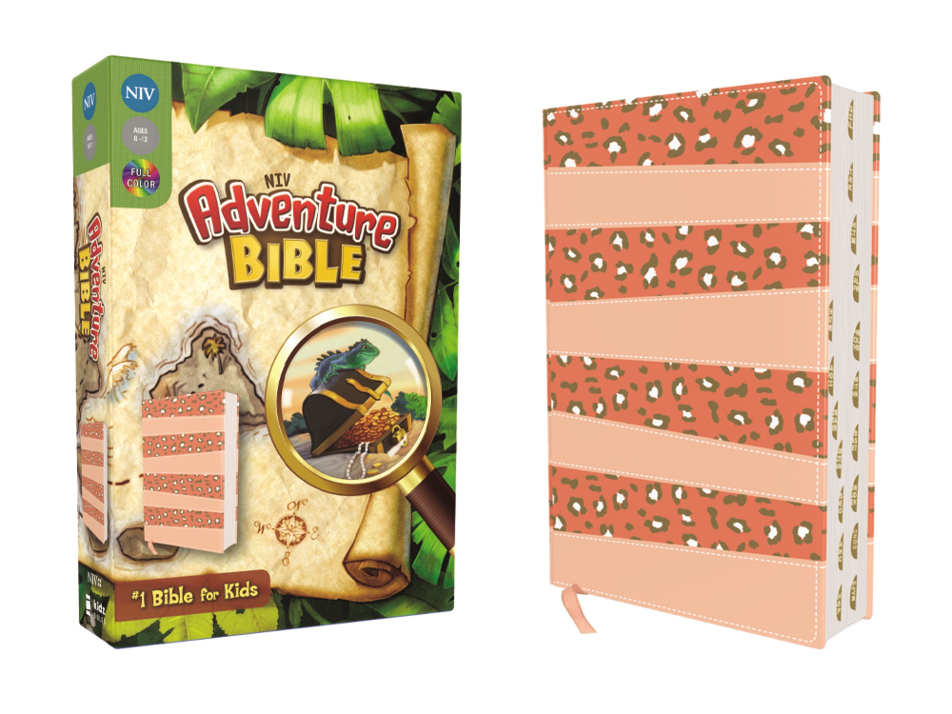NIV Adventure Bible Coral Full Color Thumb Indexed Tabs