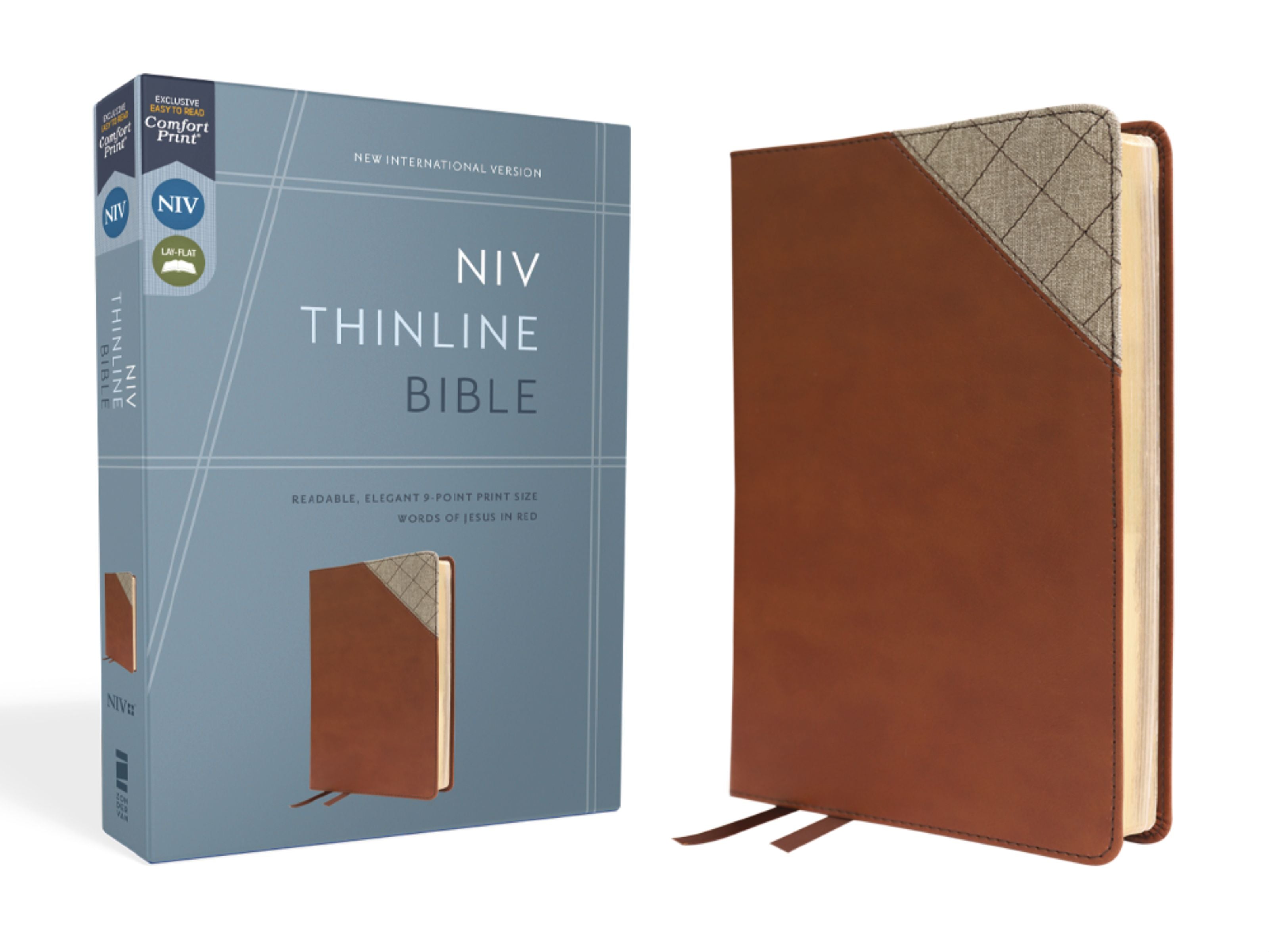 NIV Thinline Bible Brown (Red Letter Edition)