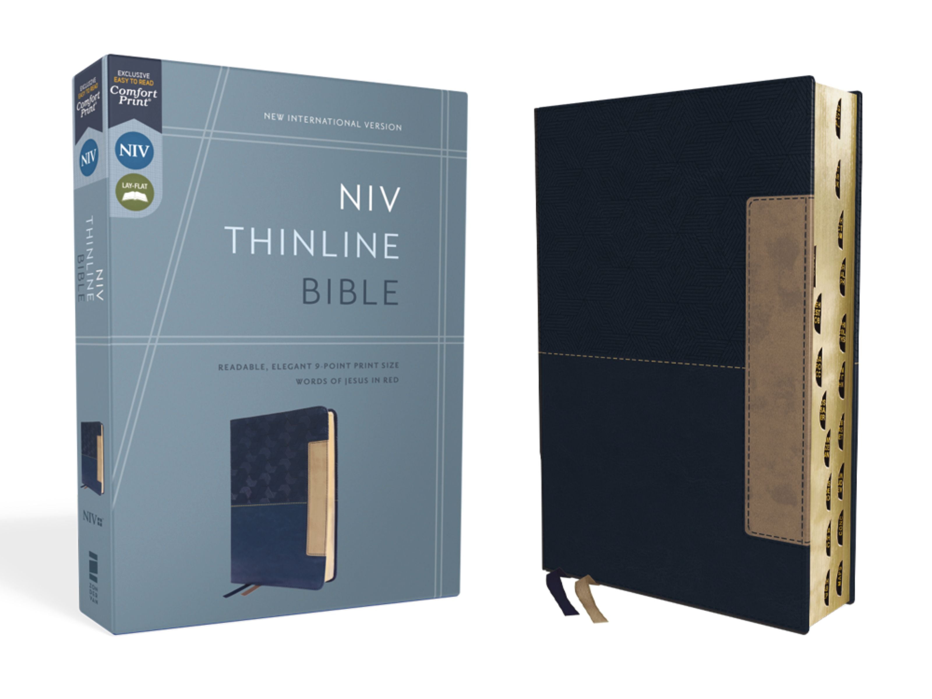 NIV Thinline Bible Blue Thumb Indexed (Red Letter Edition)