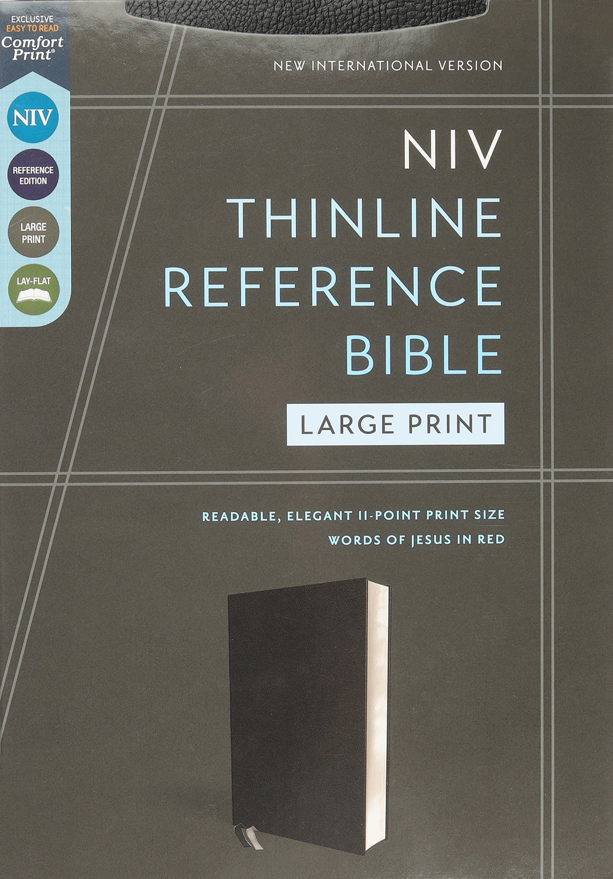 NIV Thinline Reference Bible Large Print Black (Red Letter Edition)