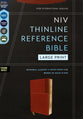 NIV Thinline Reference Bible Large Print Brown Thumb Indexed (Red Letter Edition)