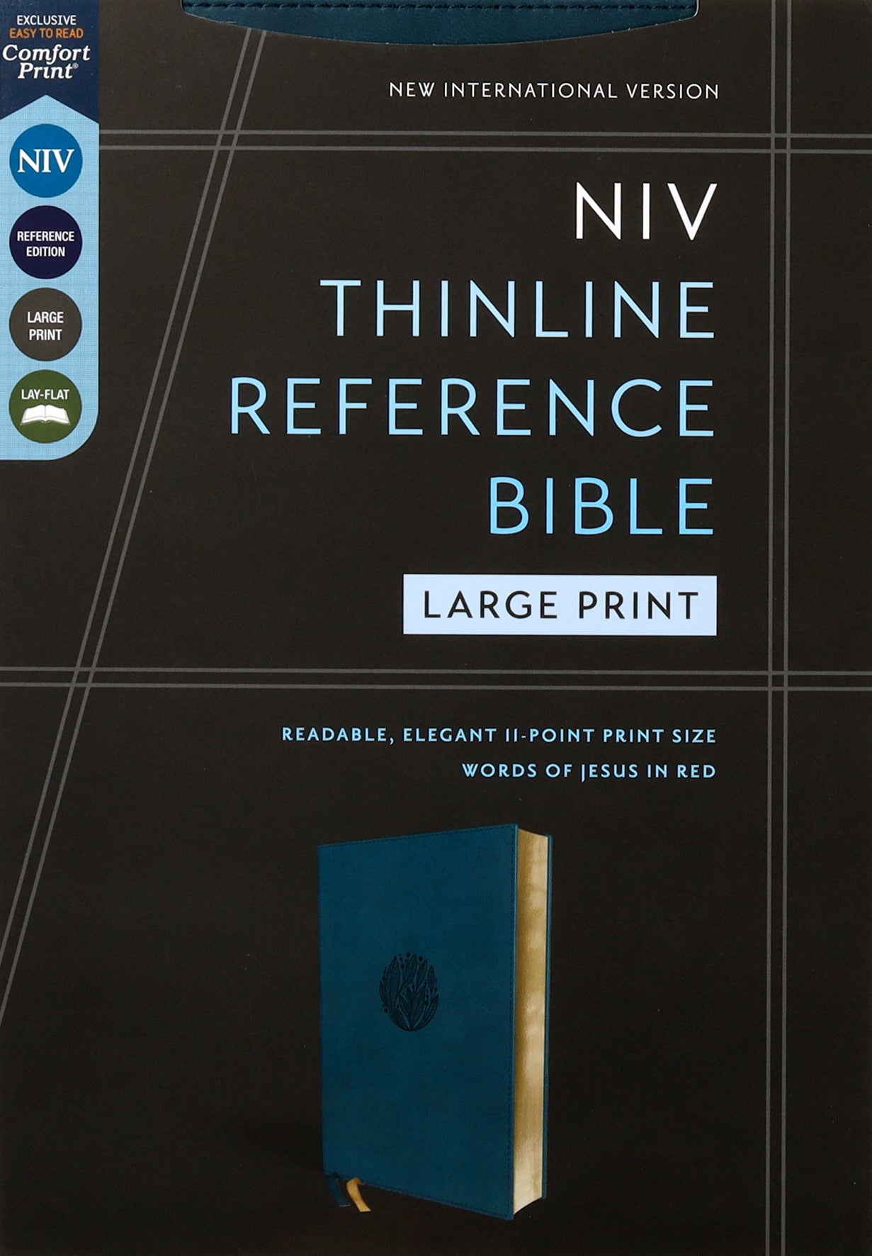 NIV Thinline Reference Bible Large Print Teal (Red Letter Edition)