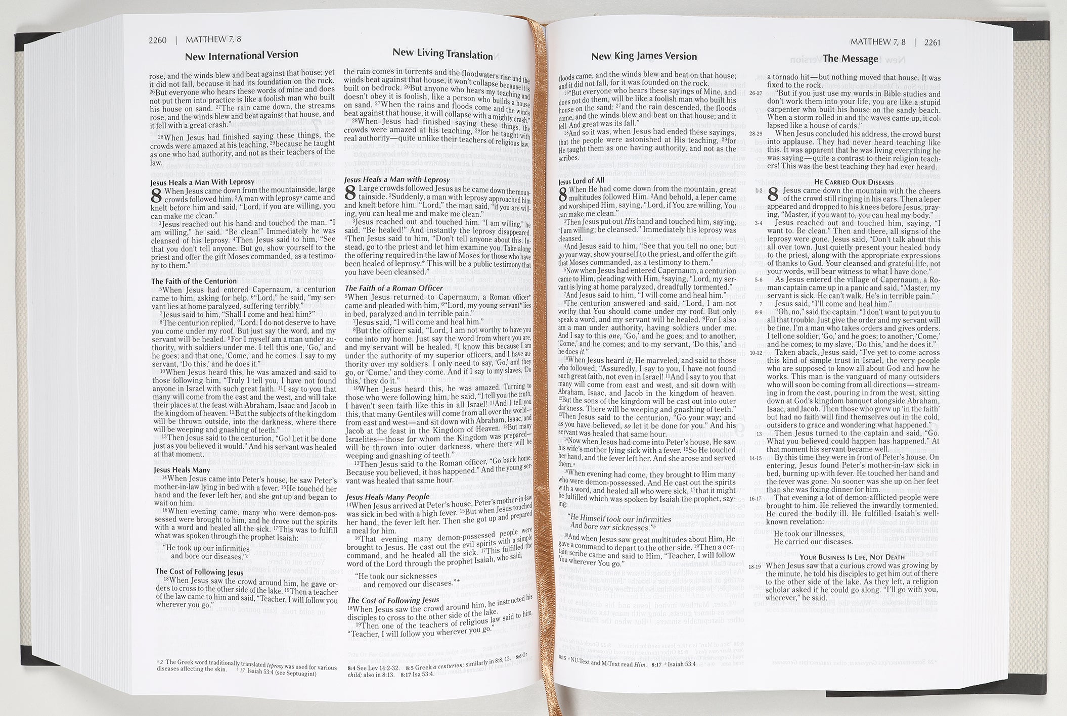 NIV, NKJV, NLT, the Message, Contemporary Comparative Parallel Bible