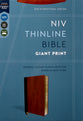 NIV Thinline Bible Giant Print Brown (Red Letter Edition)