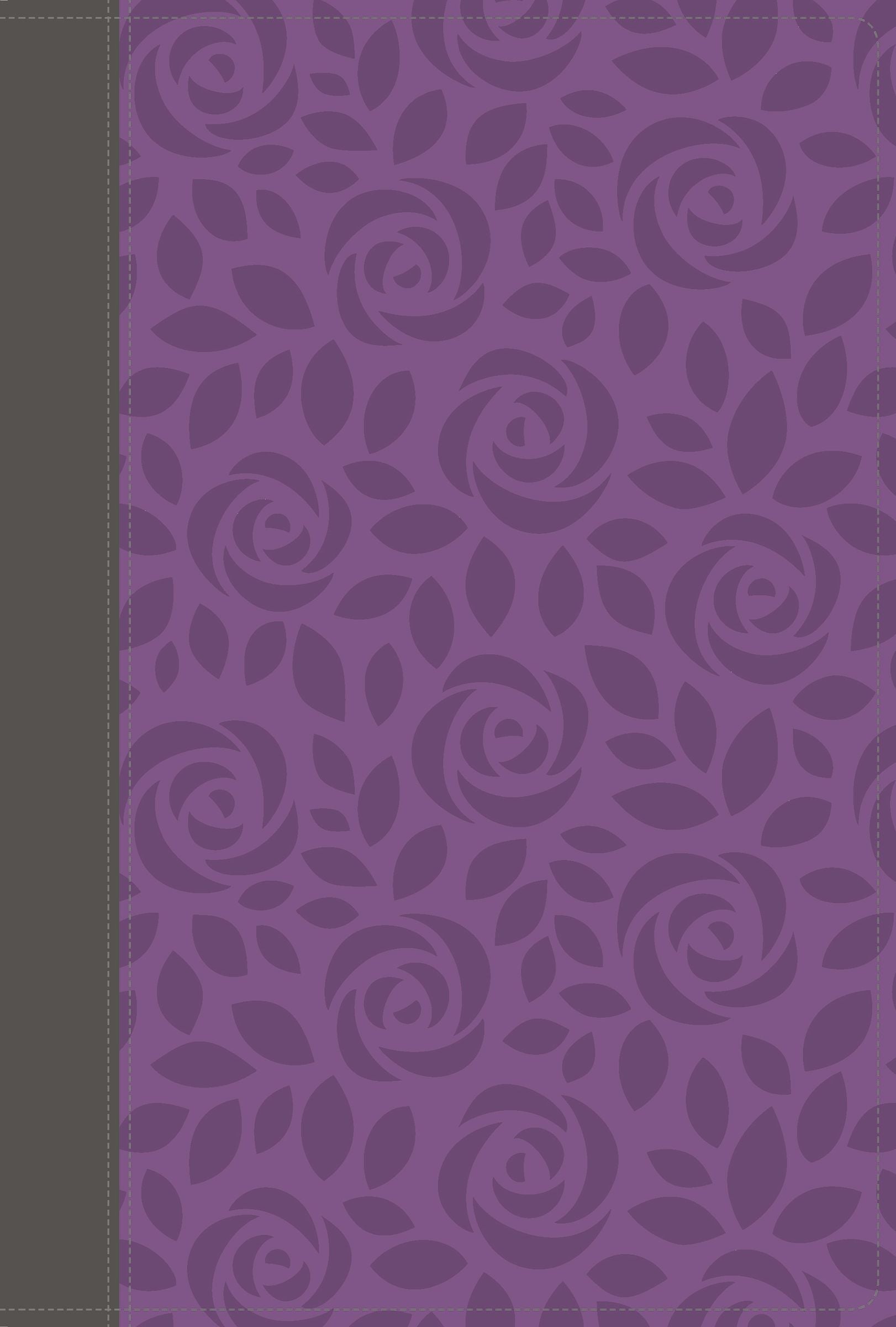 NIV Thinline Bible Giant Print Gray/Purple Thumb Indexed (Red Letter Edition)