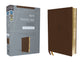 NIV Thinline Bible Large Print Brown (Red Letter Edition)