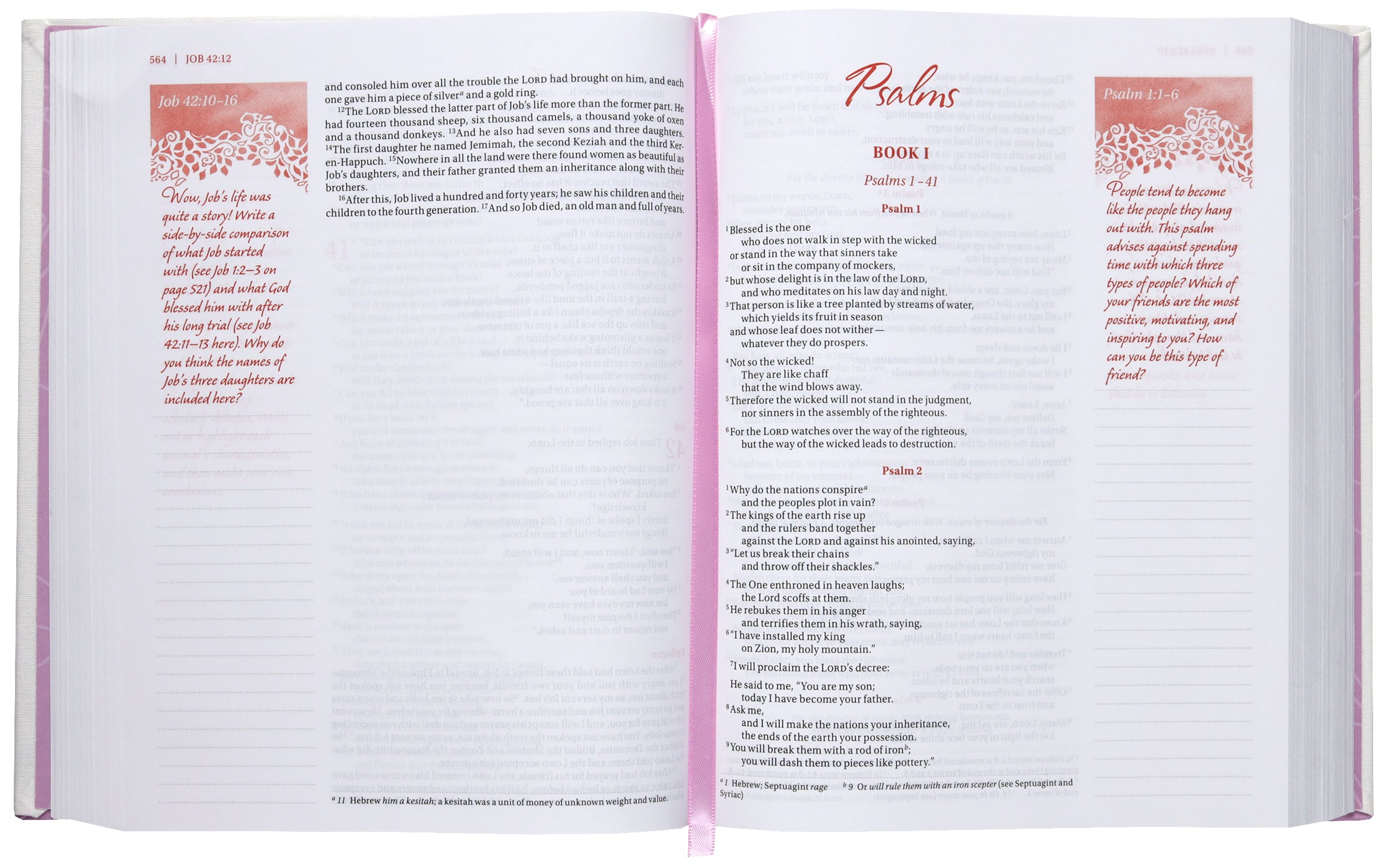 NIV Journal the Word Bible for Teen Girls, Lavender/White (Red Letter Edition)