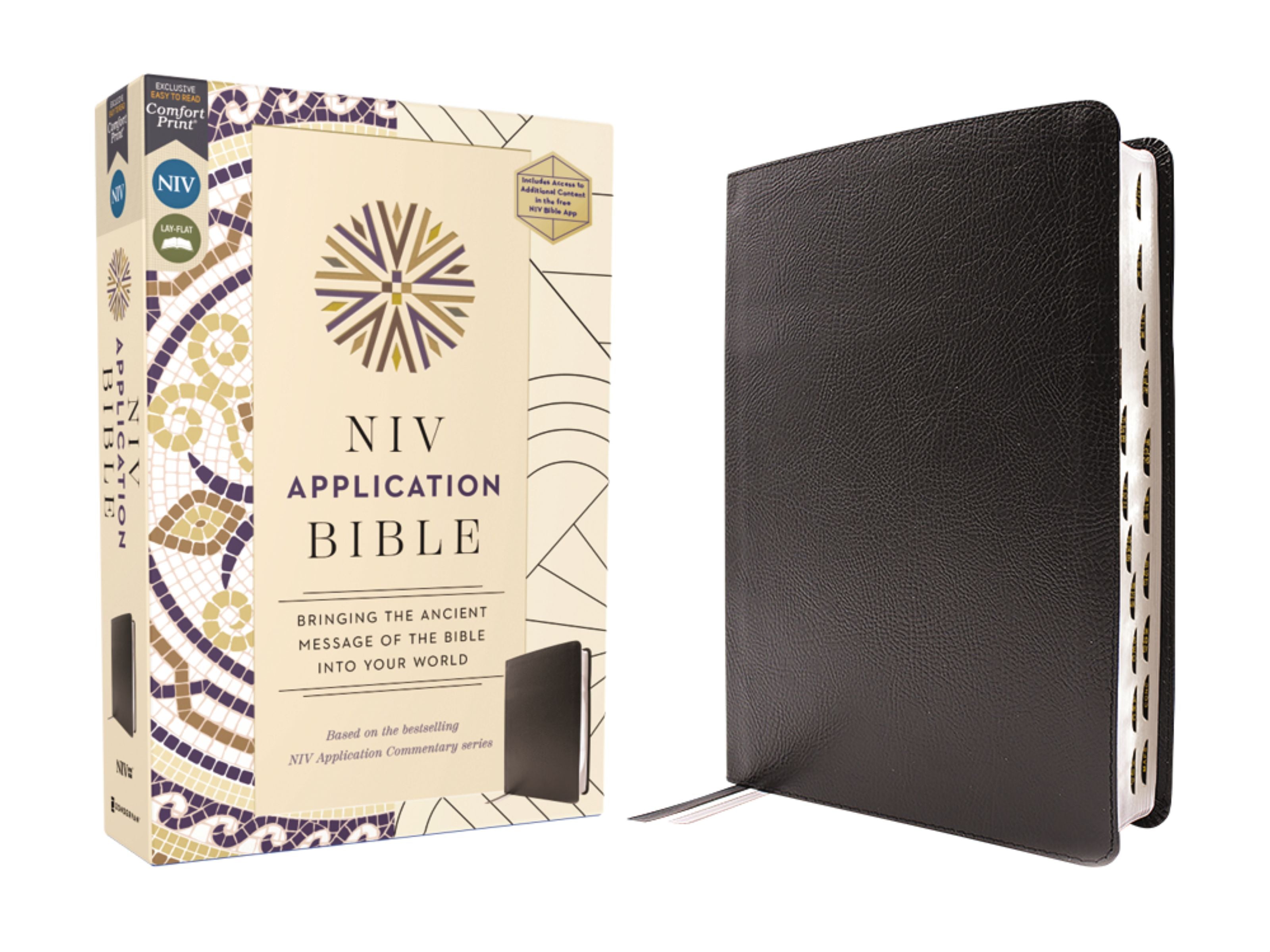 NIV Application Bible, Black Thumb Indexed (Red Letter Edition)