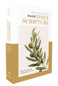 NASB Daily Scripture Bible, White/Olive, 1995 Text