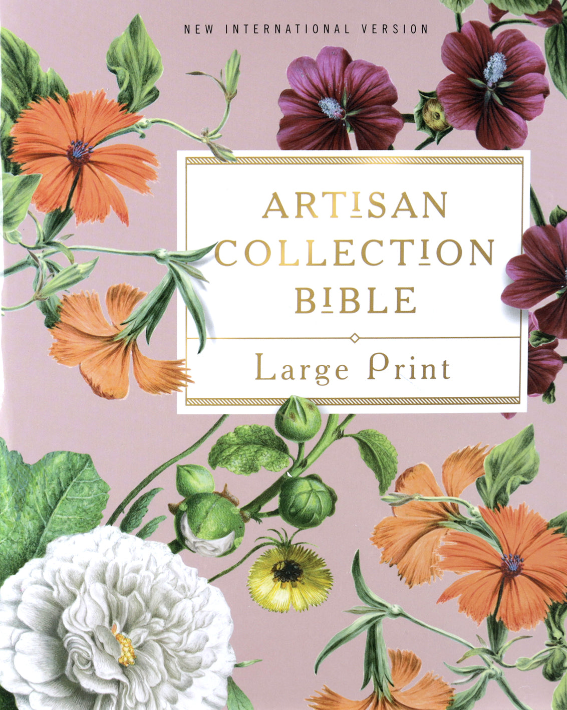 NIV, Artisan Collection Bible, Large Print, Blush Floral (Red Letter Edition)