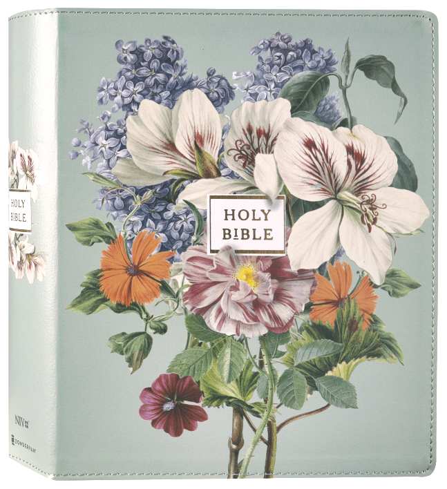 NIV, Artisan Collection Bible, Large Print, Sage Floral (Red Letter Edition)