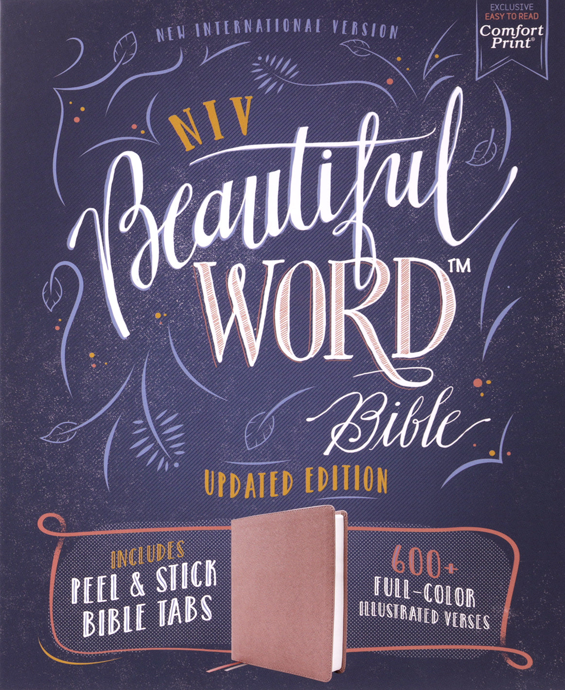 NIV Beautiful Word Bible, With Peel/Stick Bible Tabs, Pink (Red Letter Edition)