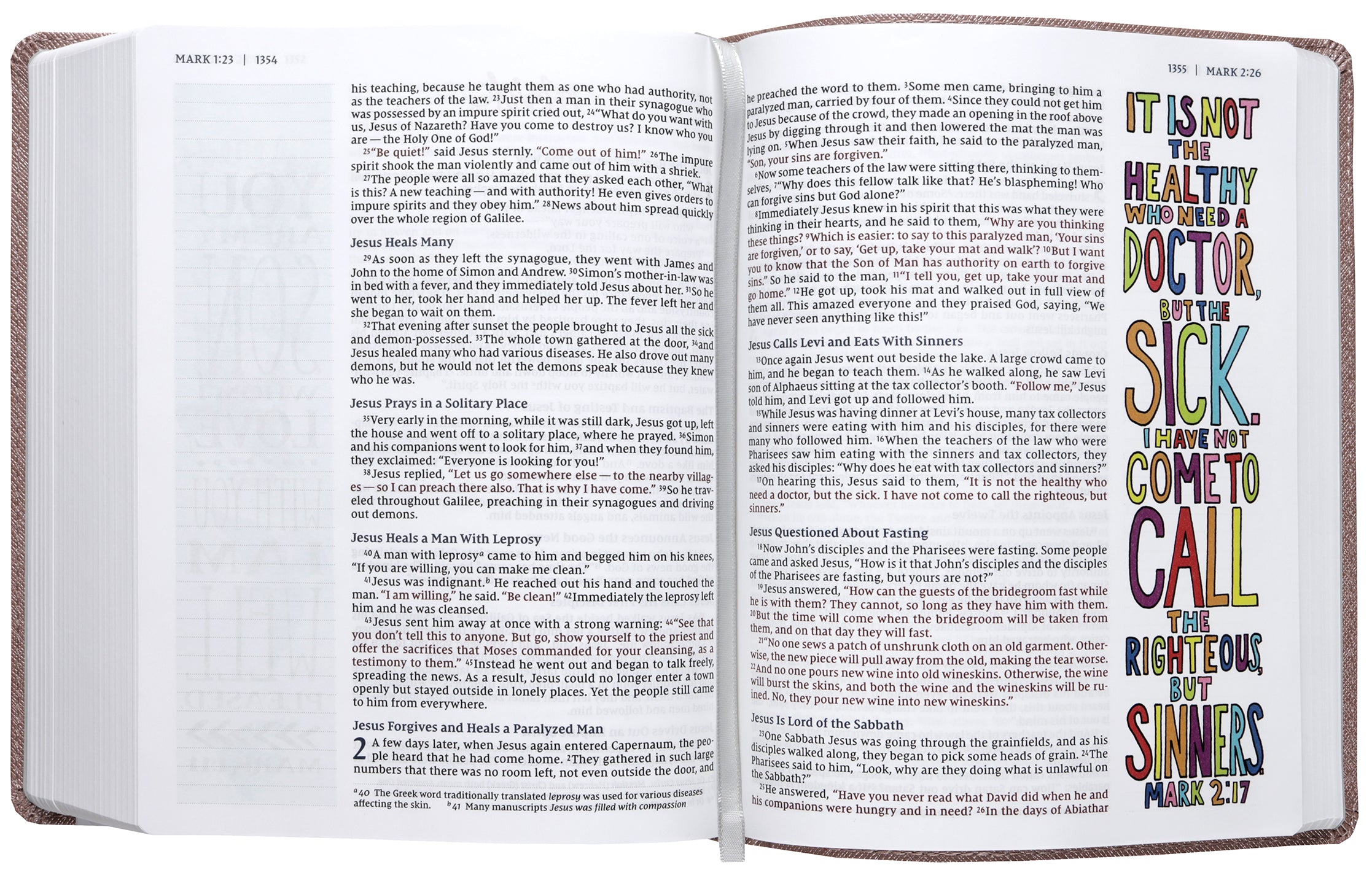 NIV Beautiful Word Bible, With Peel/Stick Bible Tabs, Pink (Red Letter Edition)