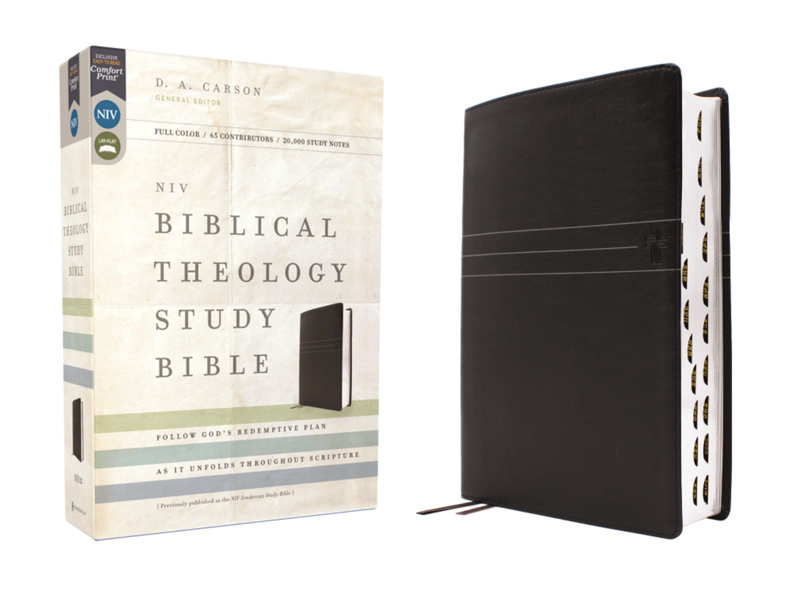 NIV Biblical Theology Study Bible, Black Indexed (Black Letter Edition)