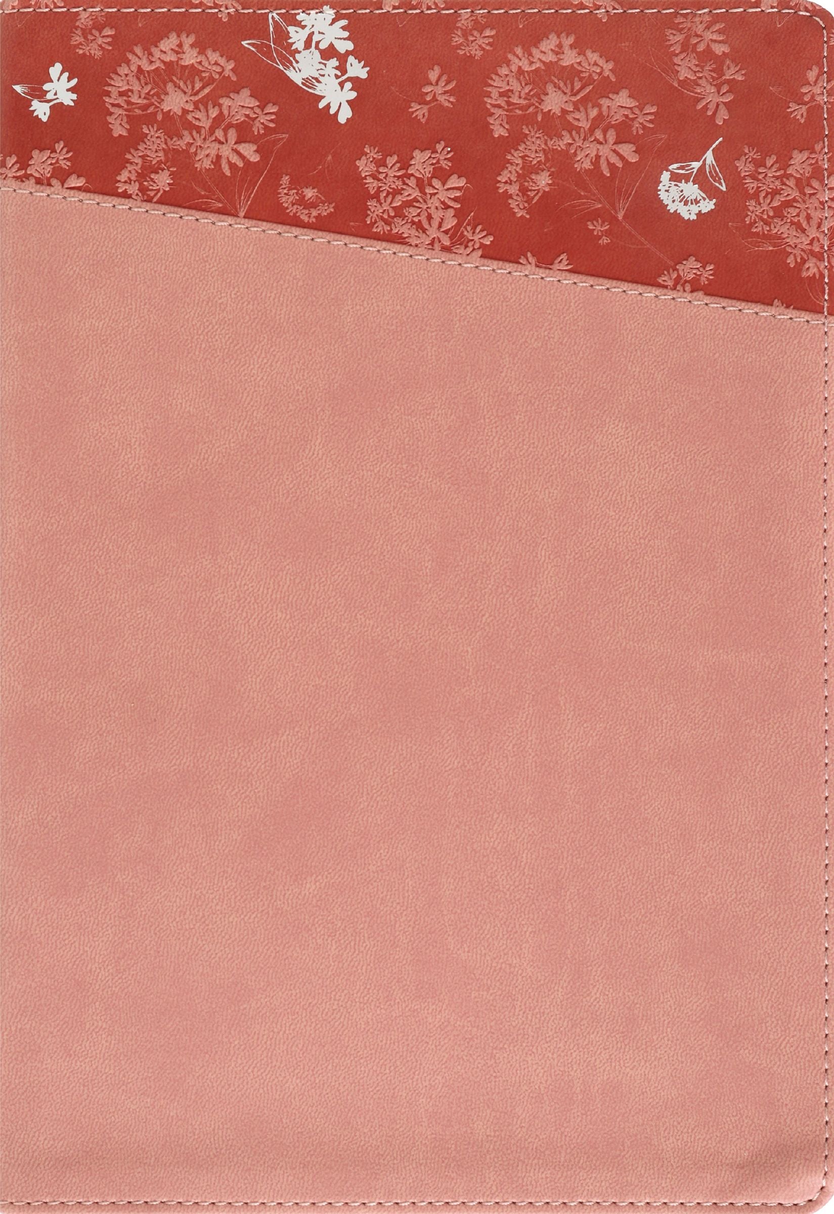NIV Thinline Bible Large Print Pink Indexed (Red Letter Edition)
