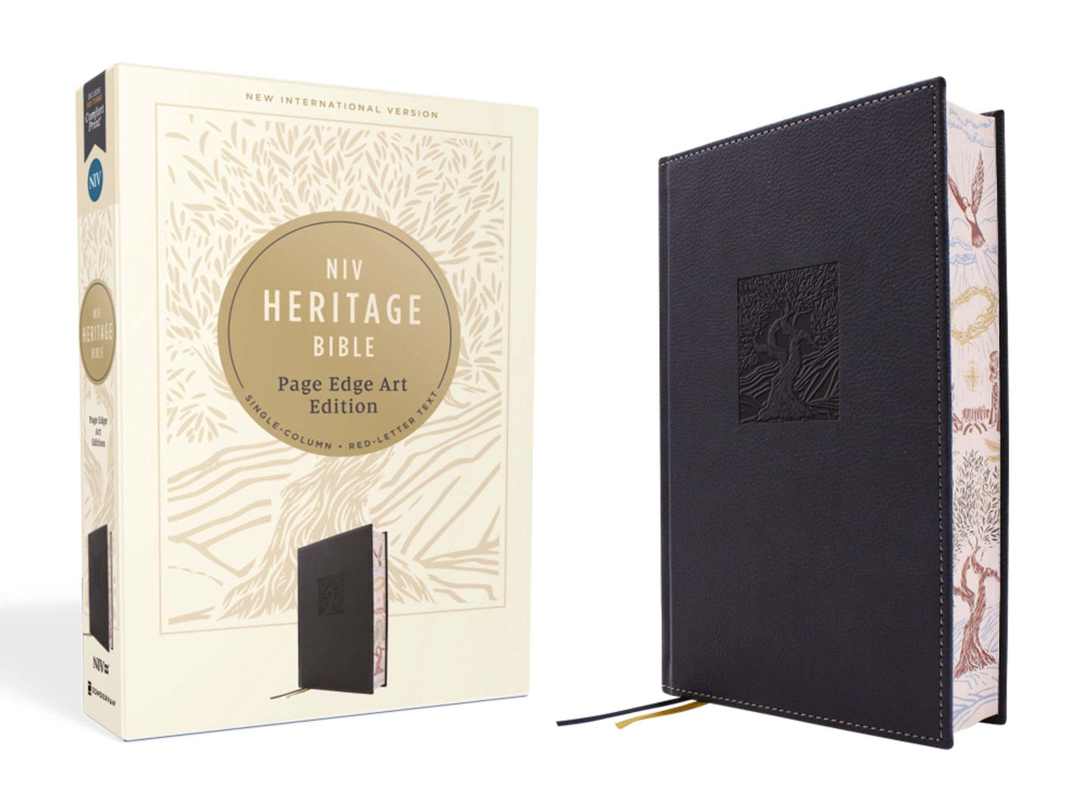NIV Heritage Bible, Navy (Red Letter, Page Edge Art Edition)