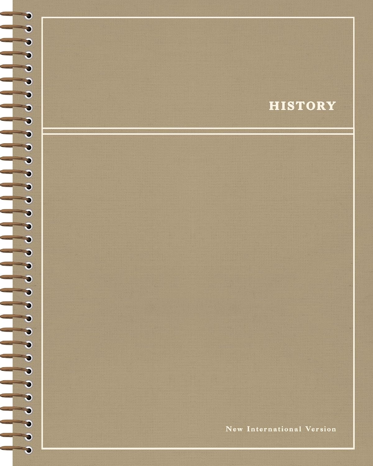 NIV Journal the Word Bible: History, Tan (Spiral Bound Cloth Hardcover)