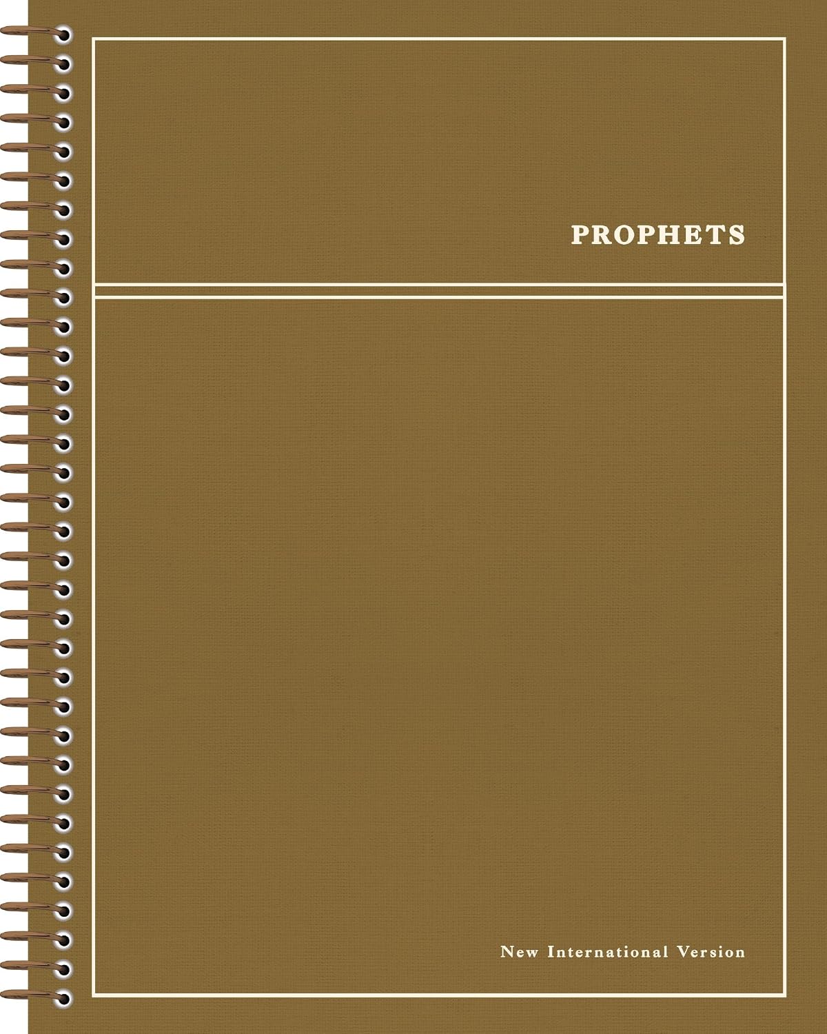 NIV Journal the Word Bible: Prophets, Brown (Spiral Bound Cloth Hardcover)