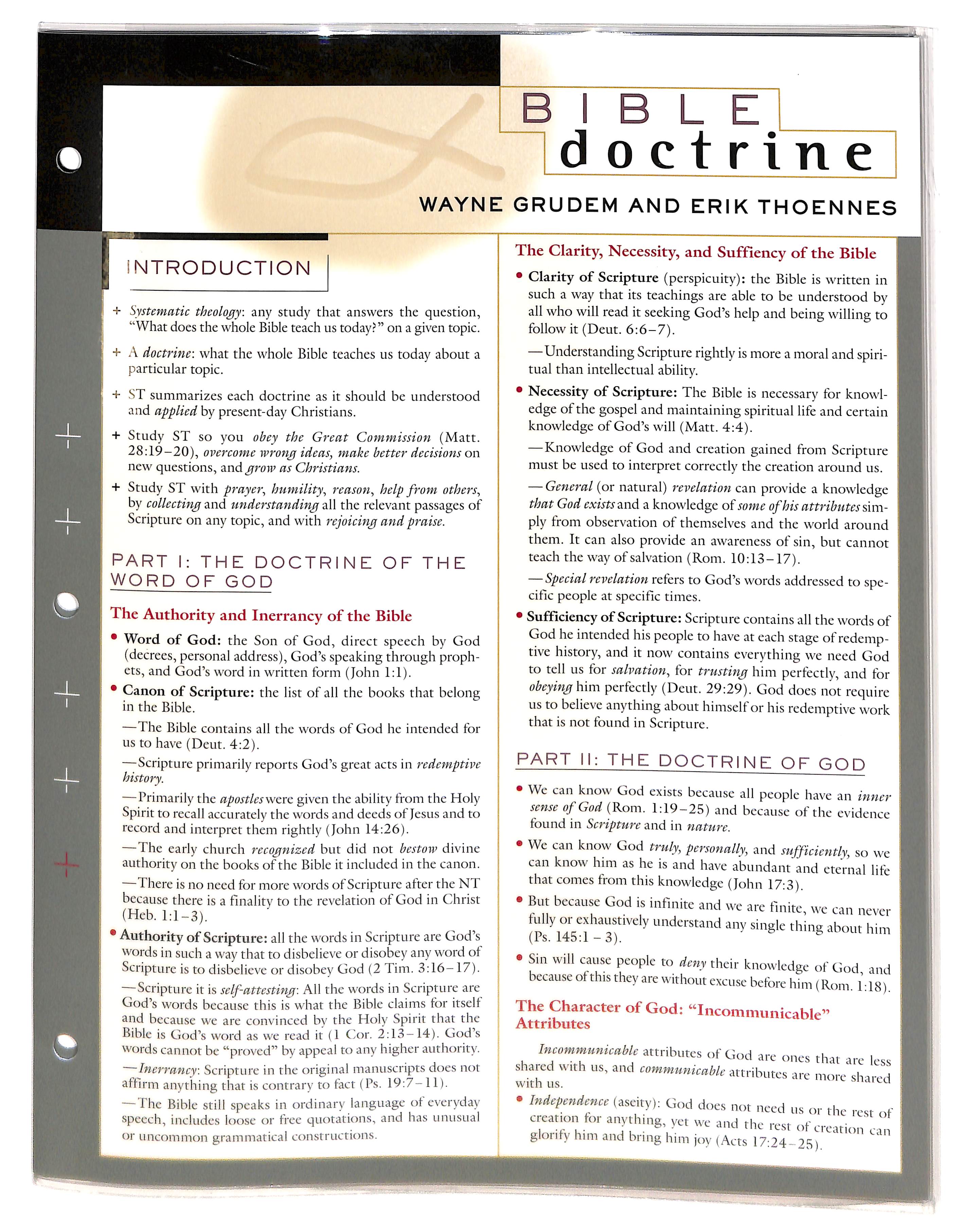 Bible Doctrine (6 Laminated Sheets)