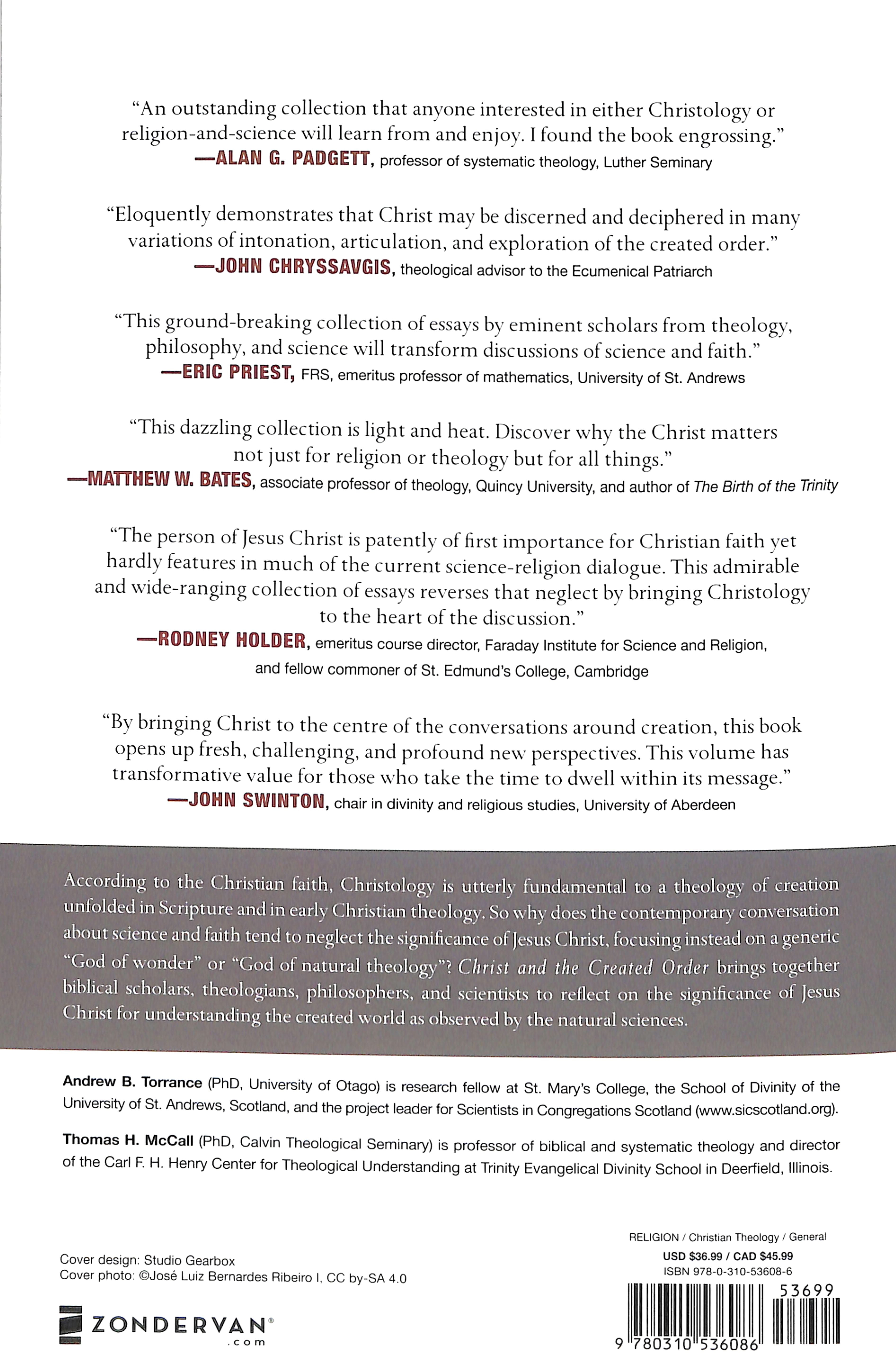 Christ and the Created Order: Perspectives From Theology, Philosophy, and Science