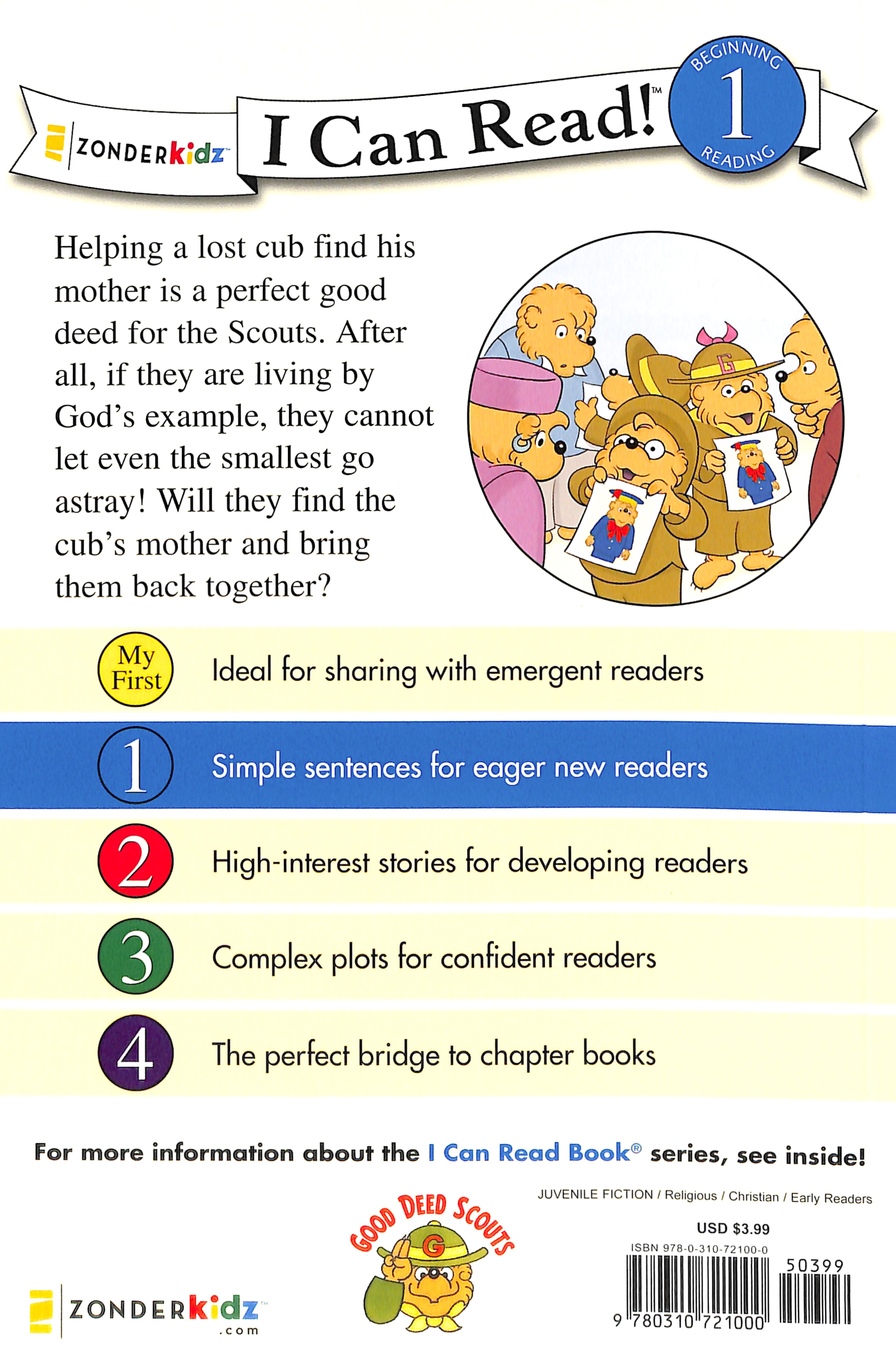 Little Lost Cub (I Can Read!1/berenstain Bears Series)