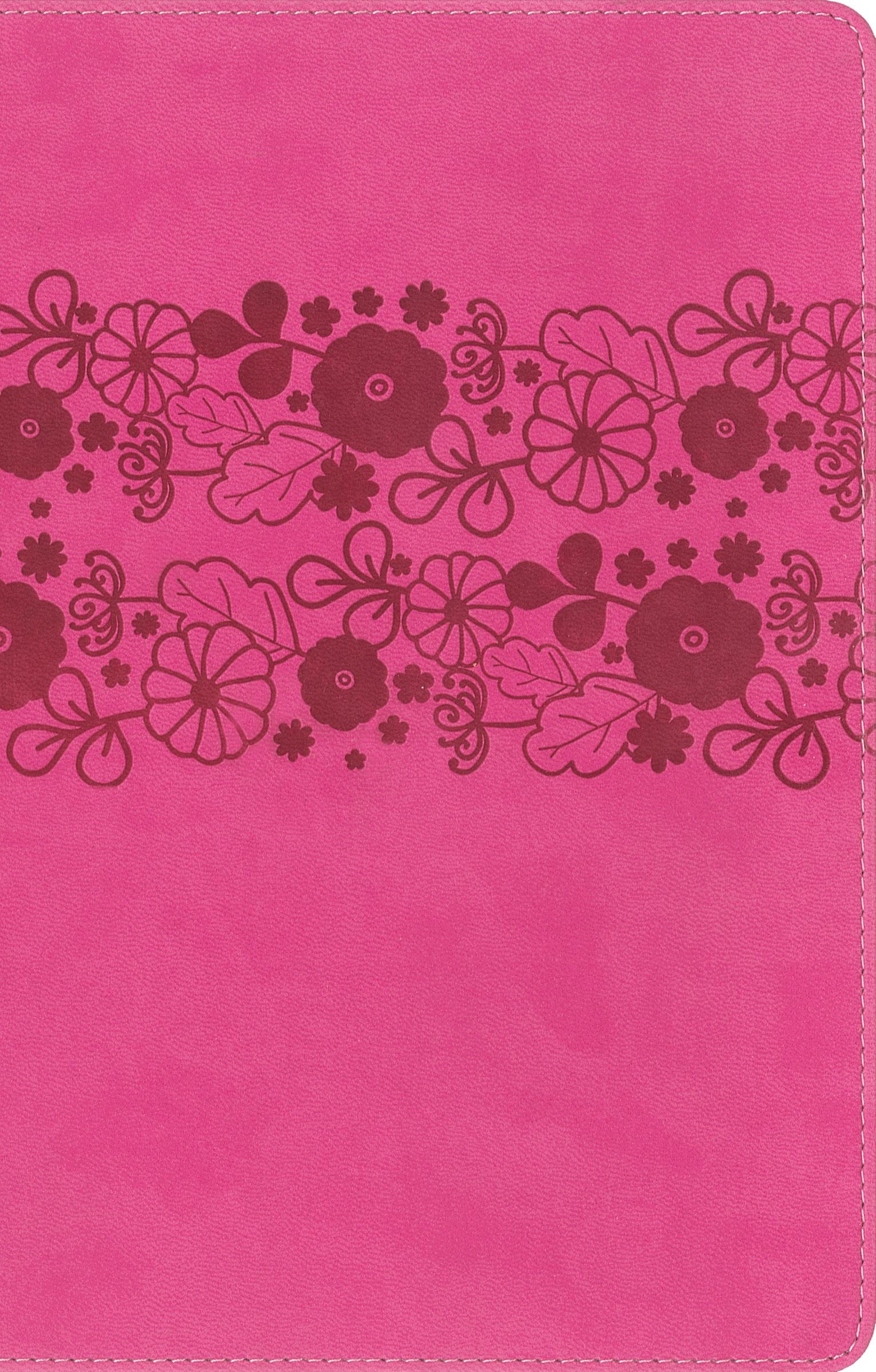 NIRV Large Print Holy Bible Pink Flowers (Black Letter Edition)