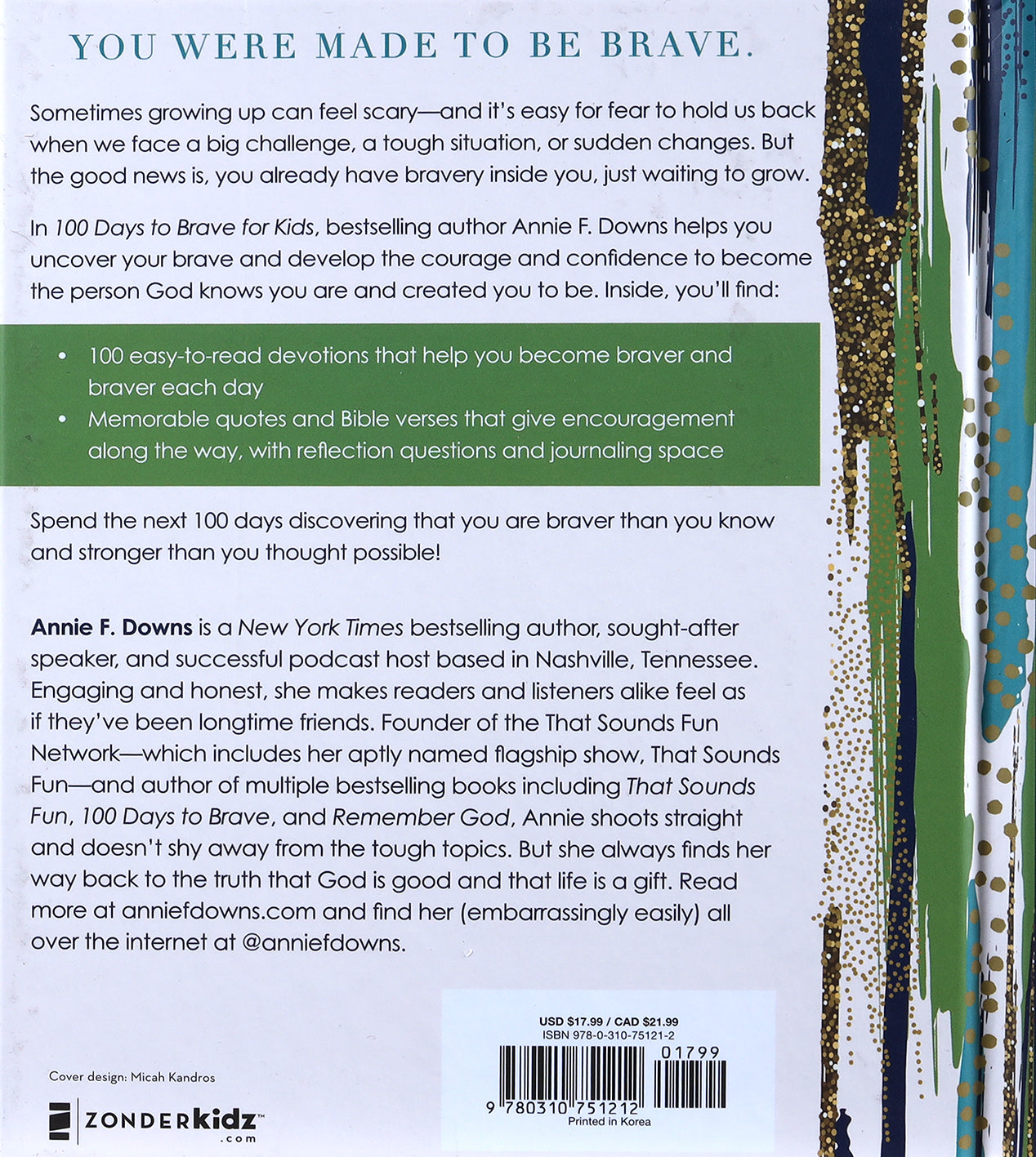 100 Days to Brave For Kids: Devotions For Overcoming Fear and Finding Your Courage