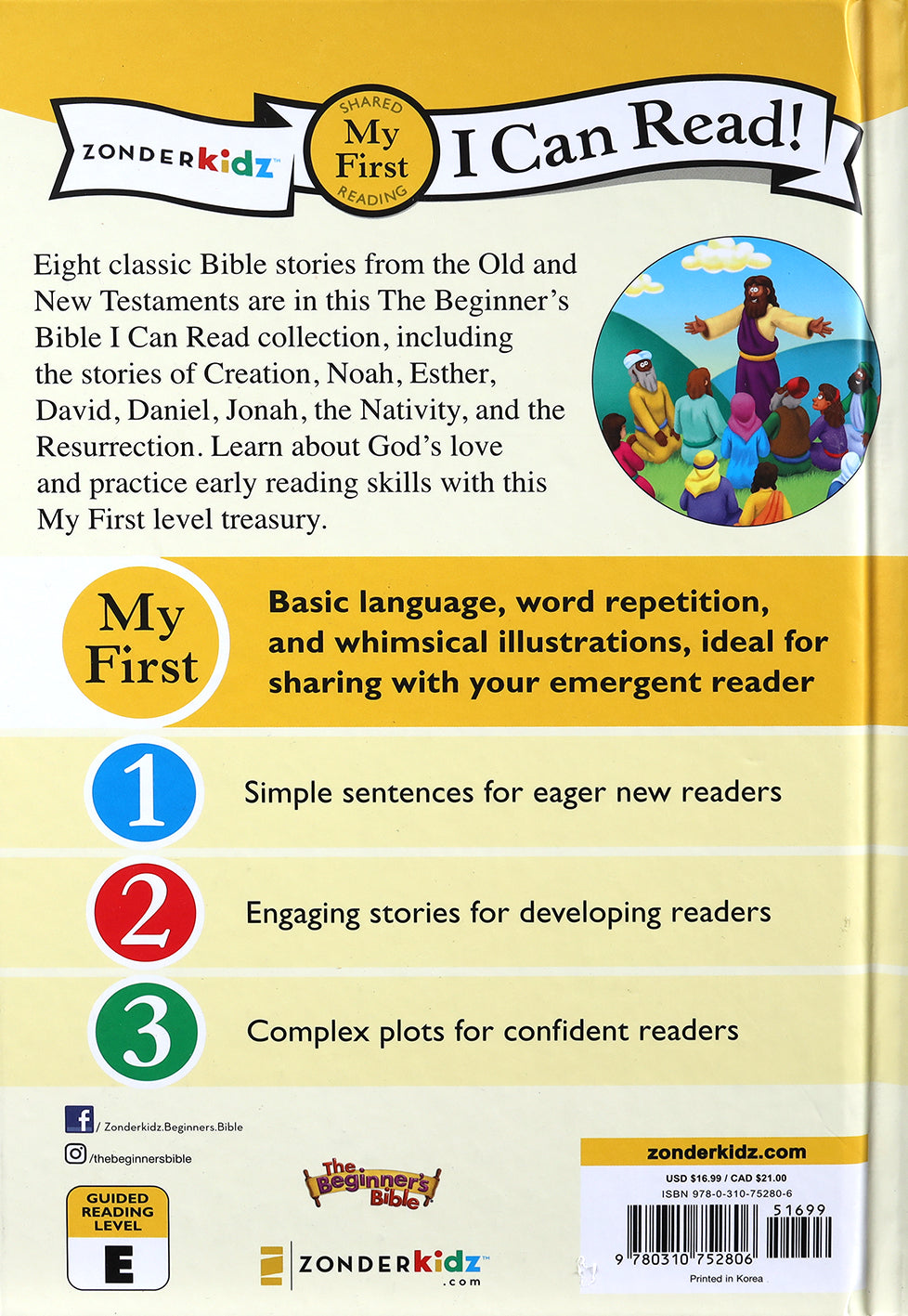 Beginner's Bible Read Through the Bible, The: 8 Bible Stories For Beginning Readers (My First I Can Read/beginner's Bible Series)