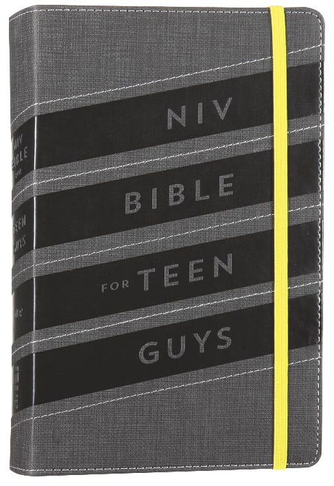 NIV Bible For Teen Guys Charcoal Elastic Closure (Black Letter Edition)