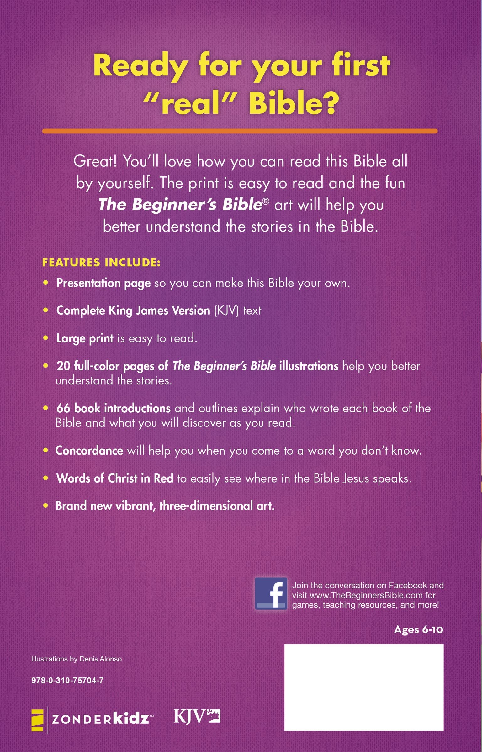 KJV Beginner's Bible Large Print (Red Letter Edition)