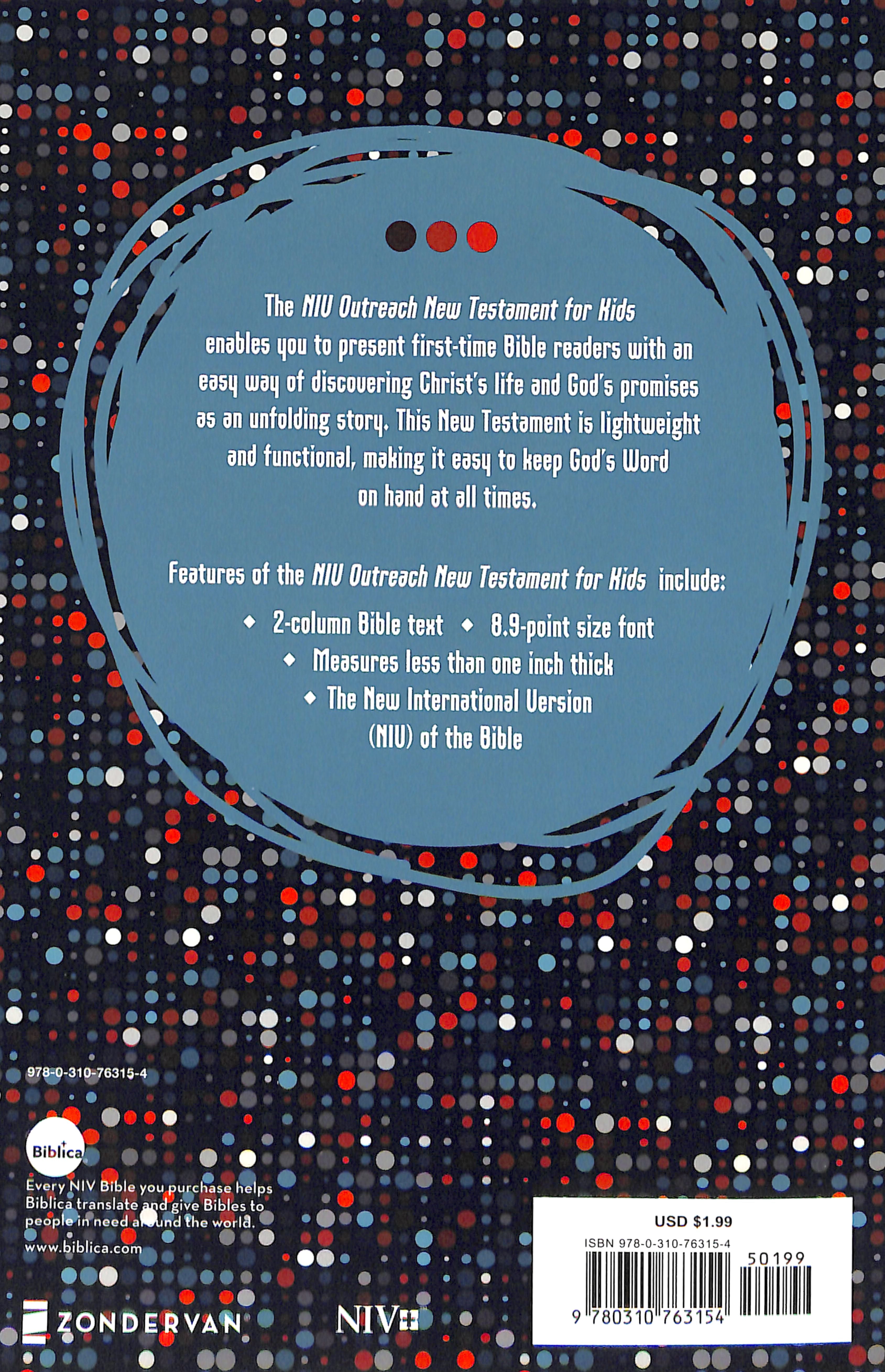 NIV Outreach New Testament For Kids (Black Letter Edition)