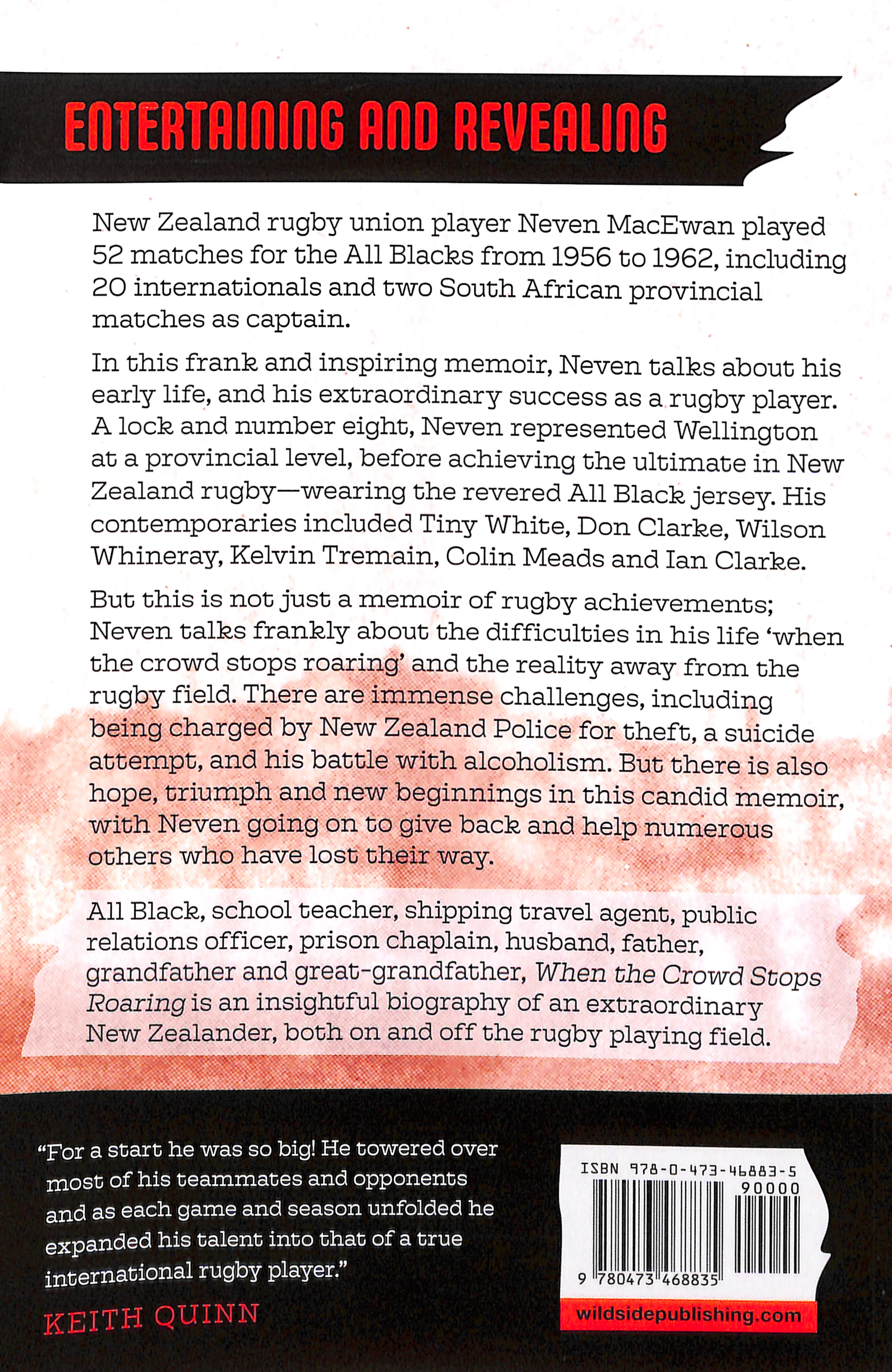 When the Crowd Stops Roaring: The Inspirational Memoir of An Extraordinary All Black