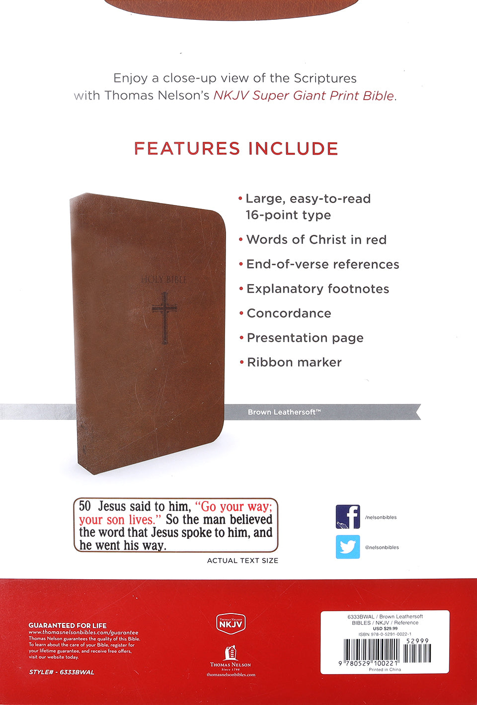 NKJV Holy Bible Super Giant Print (Red Letter Edition)