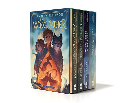 Wingfeather Saga Boxed Set: On the Edge of the Dark Sea of Darkness/North! or Be Eaten/The Monster in the Hollows/The Warden and the Wolf King (#1-4 in Wingfeather Saga Series)
