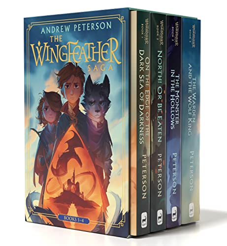 Wingfeather Saga Boxed Set: On the Edge of the Dark Sea of Darkness/North! or Be Eaten/The Monster in the Hollows/The Warden and the Wolf King (#1-4 in Wingfeather Saga Series)