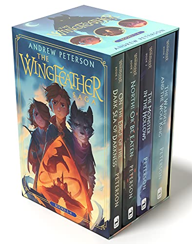 Wingfeather Saga Boxed Set: On the Edge of the Dark Sea of Darkness/North! or Be Eaten/The Monster in the Hollows/The Warden and the Wolf King (#1-4 in Wingfeather Saga Series)