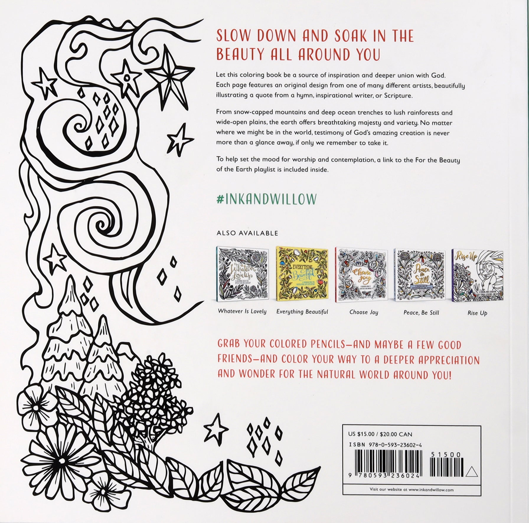 For the Beauty of the Earth: A Coloring Book to Celebrate the Wonder of Creation: A Nature Coloring Book (Adult Colouring Book Series)