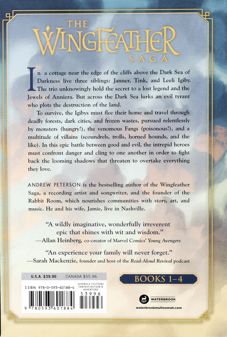 Wingfeather Saga Boxed Set: On the Edge of the Dark Sea of Darkness/North! or Be Eaten/The Monster in the Hollows/The Warden and the Wolf King (#1-4 in Wingfeather Saga Series)
