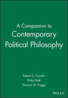 Companion to Contemporary Political Philosophy