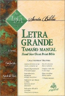 Lbla Letra Grande Tamano Manual Negro (Nasb Handsize Giant Print Black)
