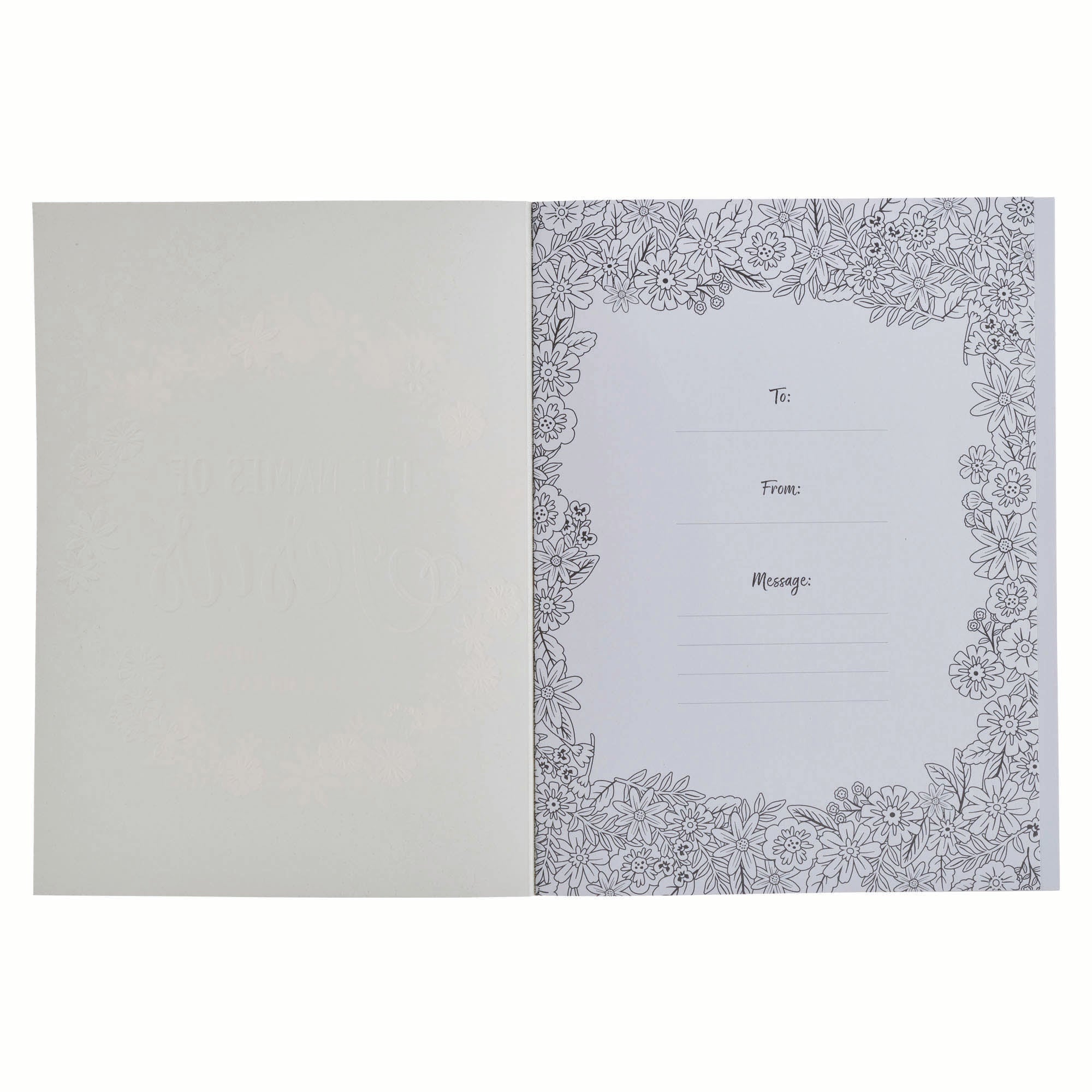Prompted Colouring Journal: The Names of Jesus, Floral Wreath