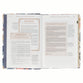 NLT The Spiritual Growth Bible, Navy with leaves
