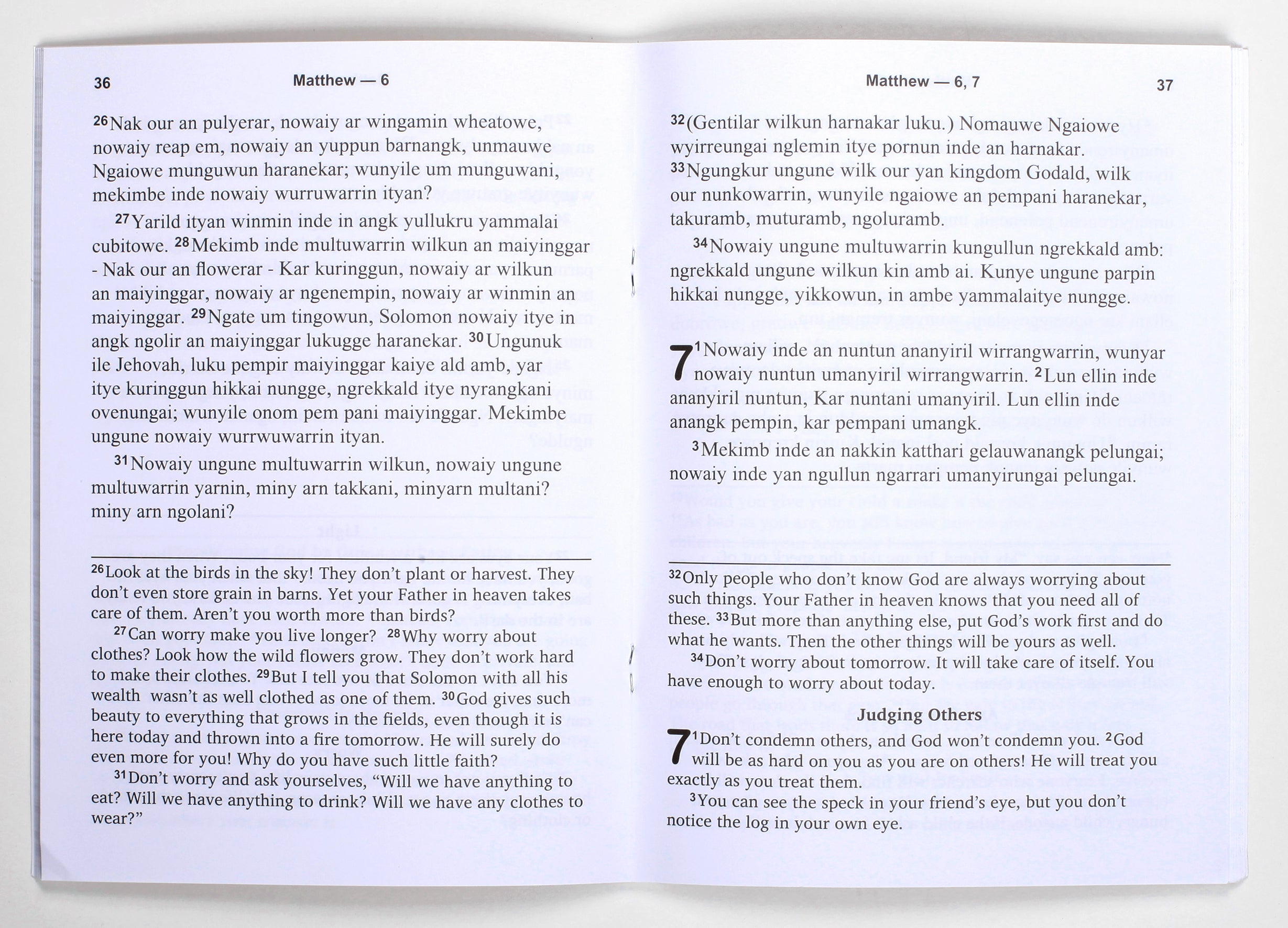 Ngarrindjeri/English Readings