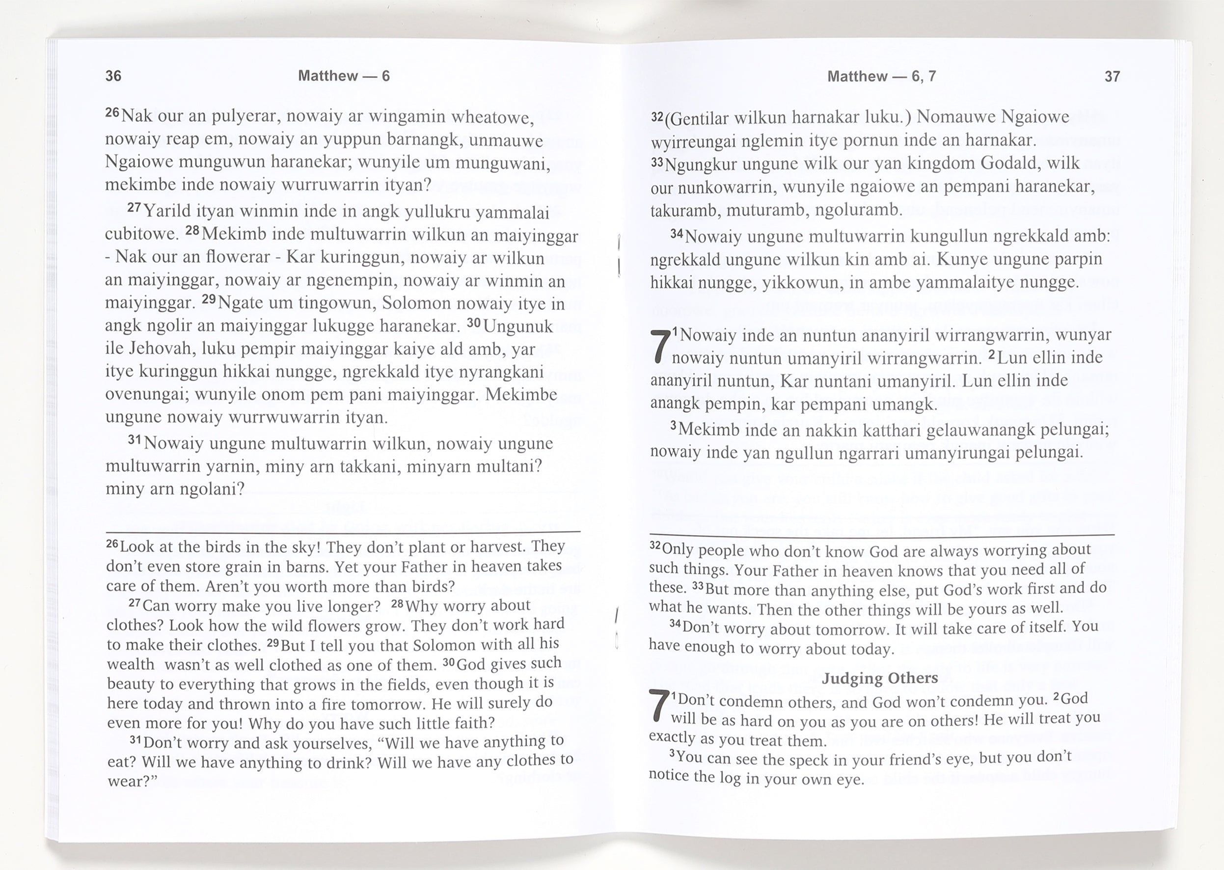 Ngarrindjeri/English Readings