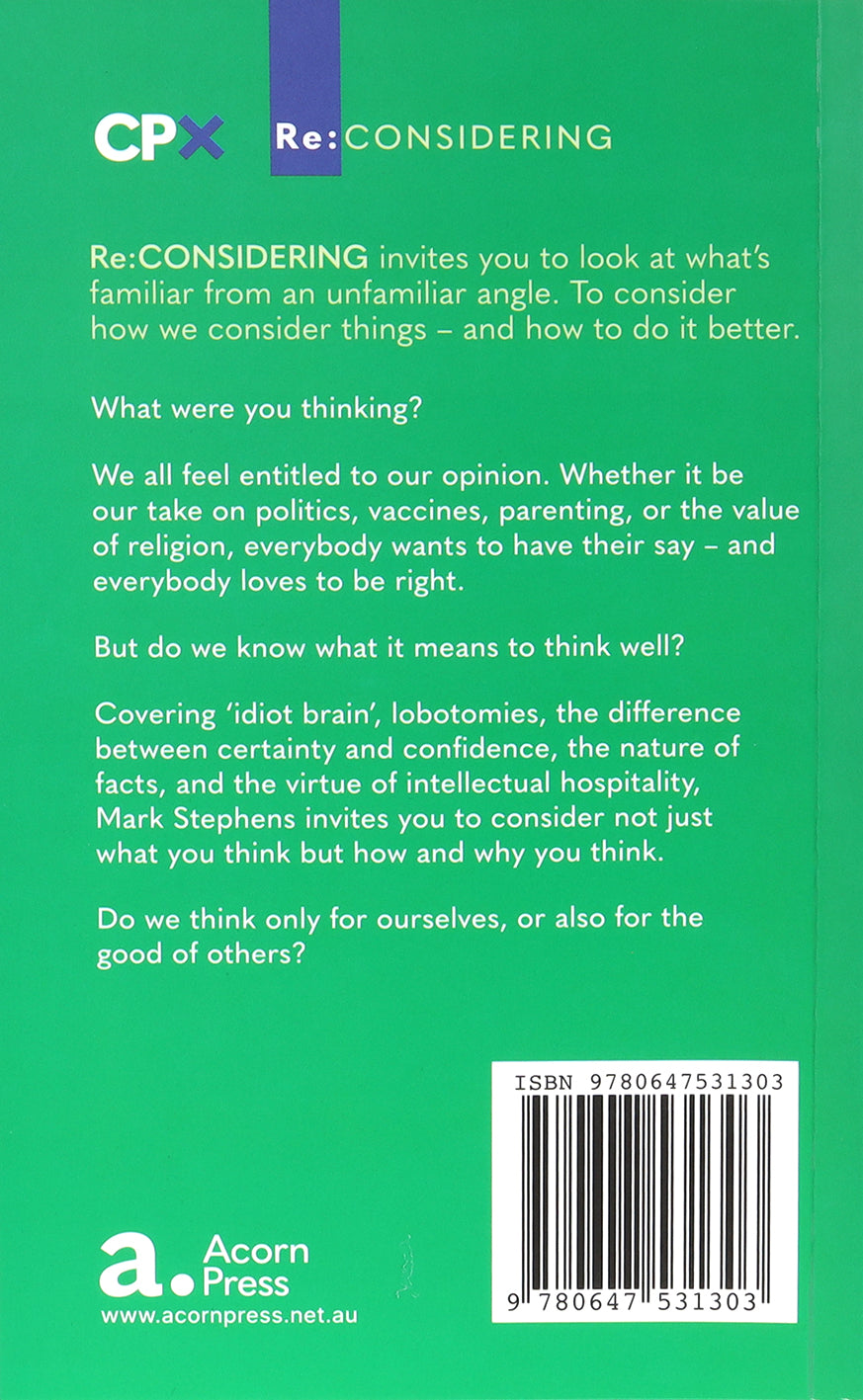 The End of Thinking? (Re-considering Series)