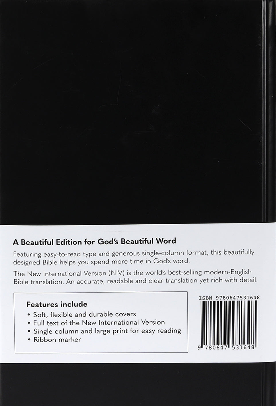 NIV Black Pew Bible Single Column With Large Print