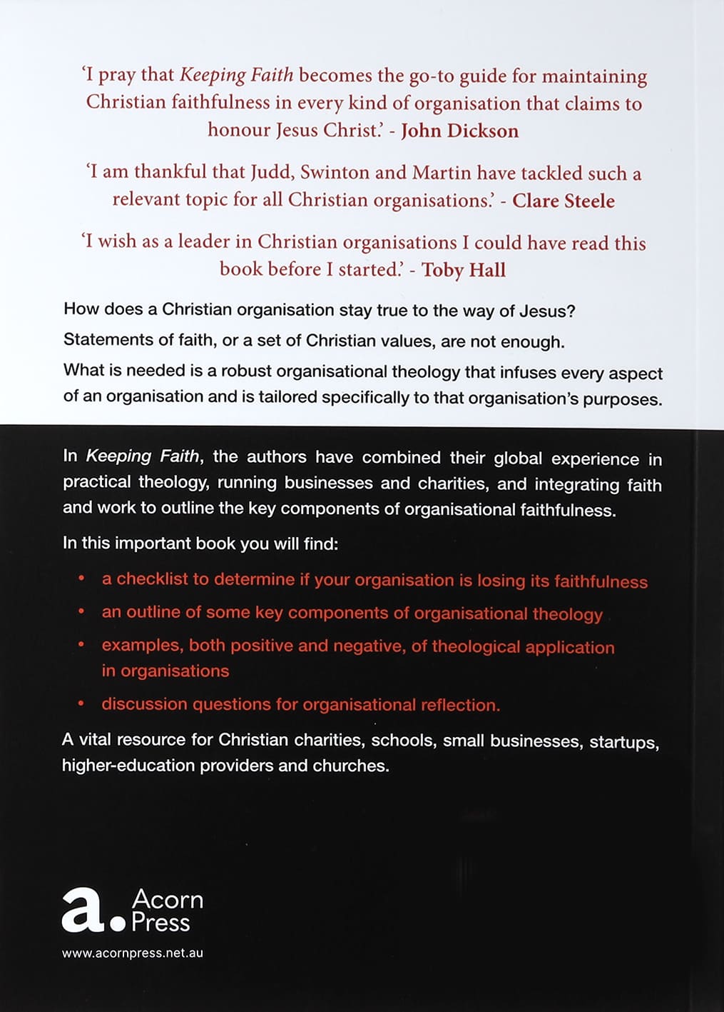 Keeping Faith: How Christian Organisations Can Stay True to the Way of Jesus