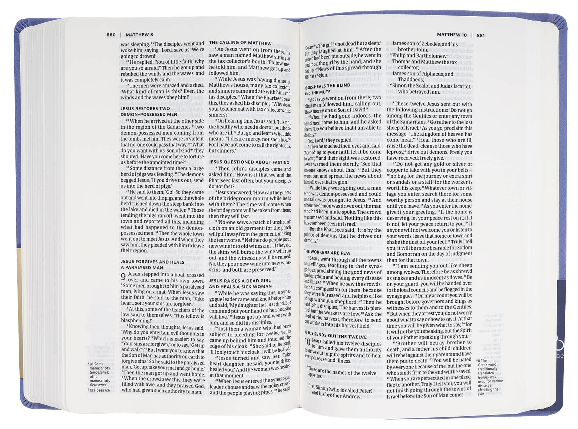 NIV Slimline Bible Blue Lavender